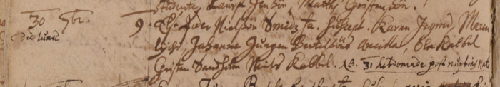 KB Ringkøbing Amt, Skodborg Herred, Lemvig Sogn: 1640-1753, opslag 72 (ao.salldata.dk), venstre side midt nr.9