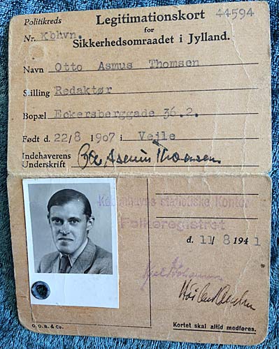 Asmus i 1941 : fotografi til legitimationskort