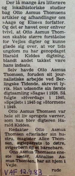 Asmus' død 1983