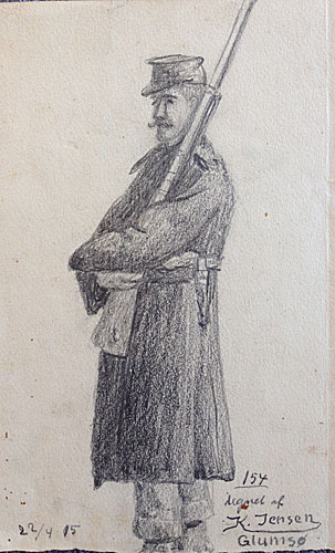 Severin Asmus Thomsen som soldat 1915
