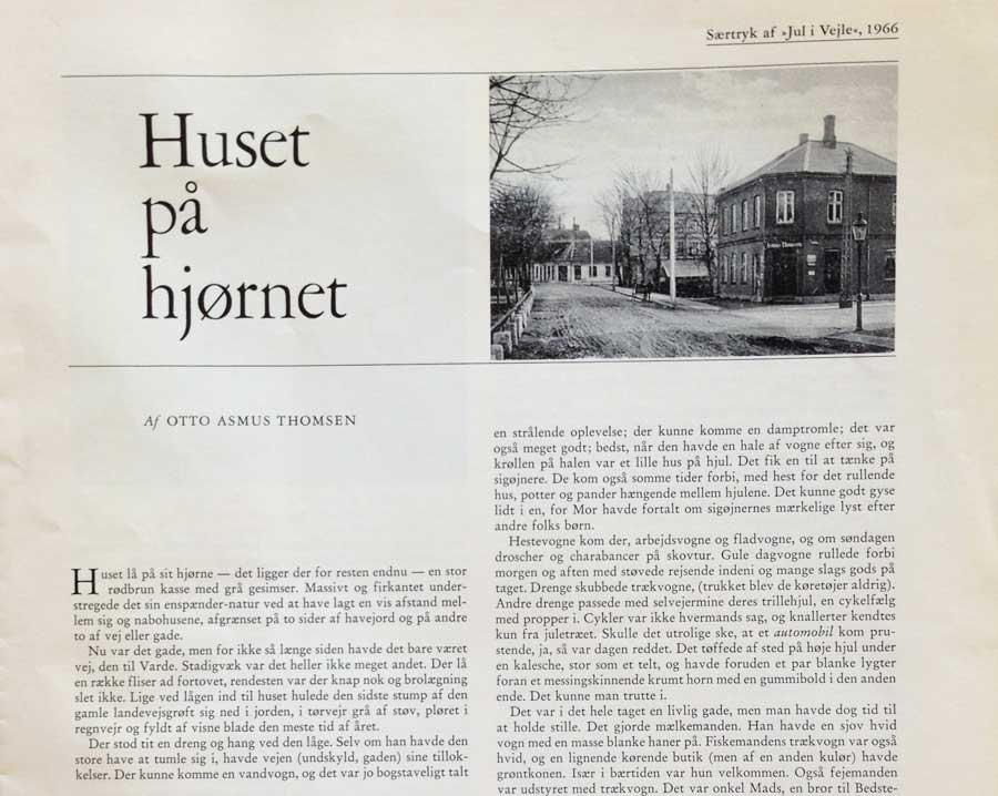 Artikel af Otto Asmus Thomsen i Jul i Vejle 1962: Christian Koebenhavner
