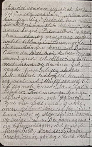 Side fra Ottos dagbog i 1920