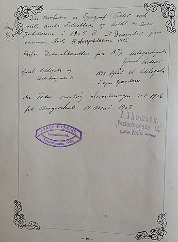 Side 10: om butik mm