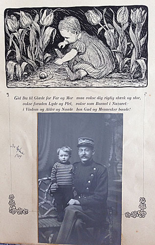 Side 19: Otto med far 30.9.1909: