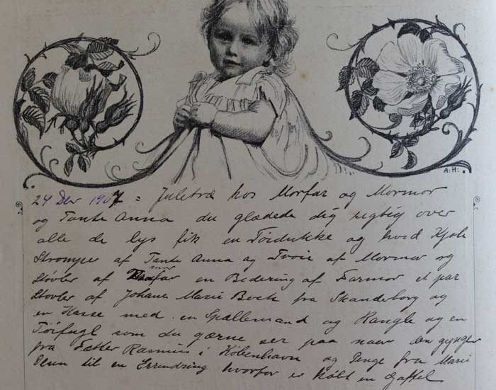 Forst&oslash;rret tekst om Juleaften 1907