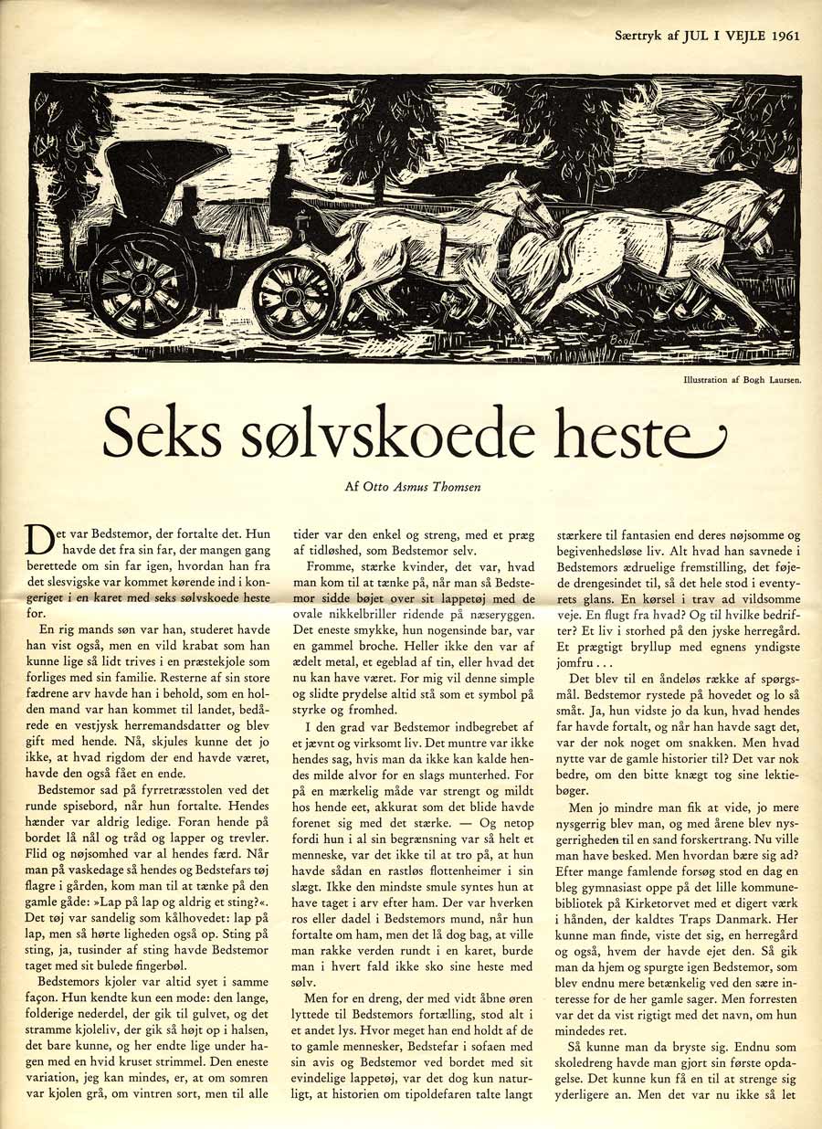Seks sølvskoede heste - fortælling af Otto Asmus Thomsen